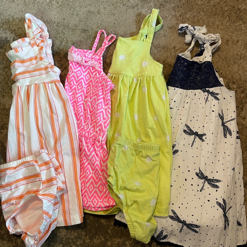 Colorful Girls' Summer Dresses Set